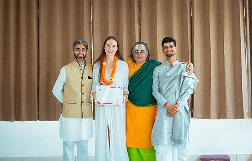 Auguste Gitaityte, student of Nirvana Yoga School with her 200 hour Hatha Ashtanga Vinyasa YTTC certification